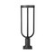 Z-Lite Leland Outdoor Pier Mounted Fixture, 1-Light, 9 In.W x 28.25 In.H, Sand Black/Sand Blast 5005PHB-533PM-BK-LED - alternate 6